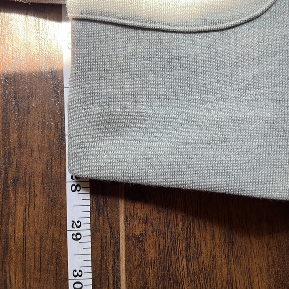 J. CREW Gray Long Sleeve Wrap Belted Sweatshirt Cardigan Sweater NWT Size Medium - Picture 11 of 12